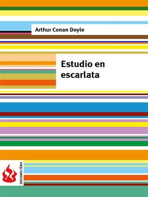 cover image of Estudio escarlata (low cost). Edición limitada